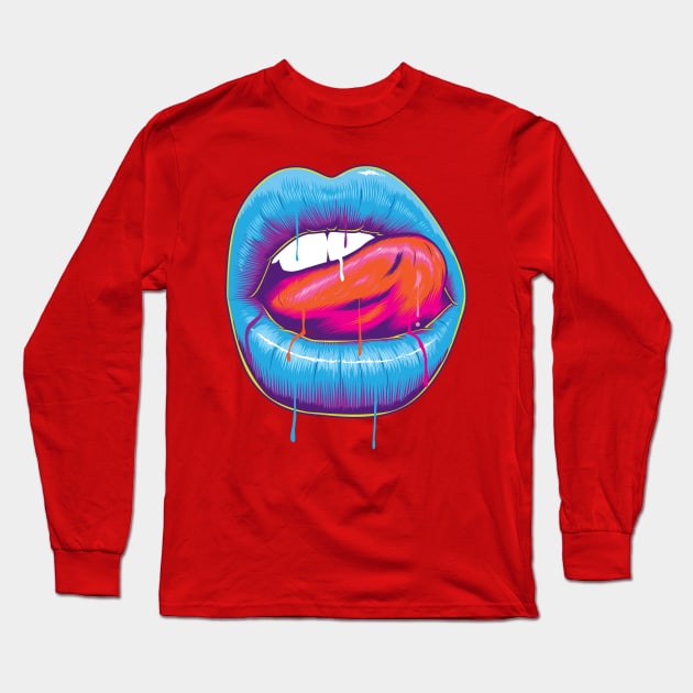 Surreal Lips Long Sleeve T-Shirt by Thisisblase